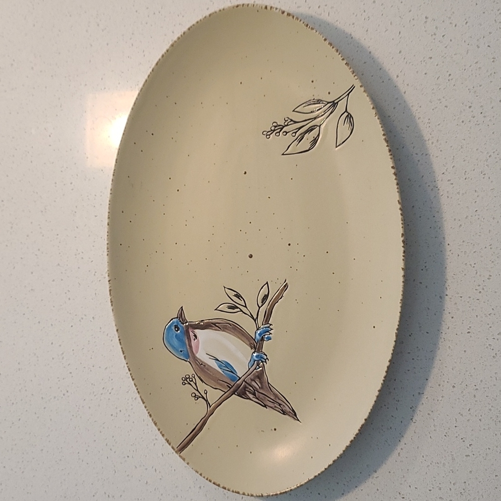 Inhomestylez Spring Bird Ceramic platter